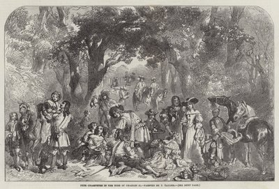 Fete Champetre in the Time of Charles II by F. Tayler